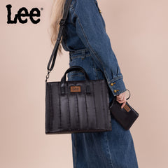 LEE49-006  LEE Quilted Puffer Tote/Crossbody With Pouch