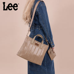 LEE49-006  LEE Quilted Puffer Tote/Crossbody With Pouch