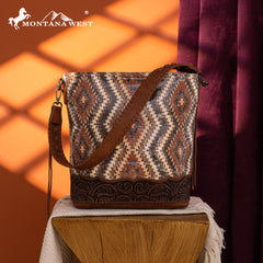 MW1308-918  Montana West Tooled Aztec Collection Hobo