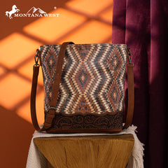 MW1308-918  Montana West Tooled Aztec Collection Hobo