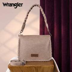 WG183-8312   Wrangler Whipstitch Braided Strap Hobo/Crossbody Bag