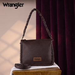 WG183-8312   Wrangler Whipstitch Braided Strap Hobo/Crossbody Bag