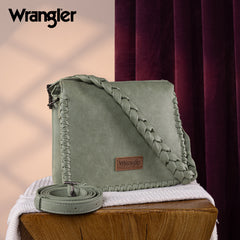 WG183-8312   Wrangler Whipstitch Braided Strap Hobo/Crossbody Bag