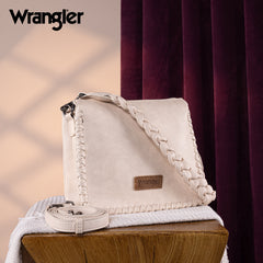 WG183-8312   Wrangler Whipstitch Braided Strap Hobo/Crossbody Bag