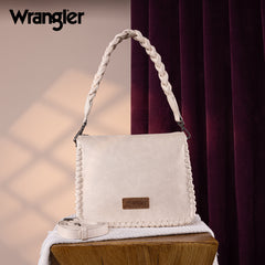 WG183-8312   Wrangler Whipstitch Braided Strap Hobo/Crossbody Bag