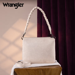 WG183-8312   Wrangler Whipstitch Braided Strap Hobo/Crossbody Bag