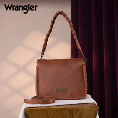 WG183-8312   Wrangler Whipstitch Braided Strap Hobo/Crossbody Bag