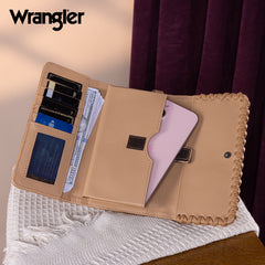 WG183-W048   Wrangler Whipstitch Wristlet Wallet