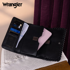 WG183-W048   Wrangler Whipstitch Wristlet Wallet