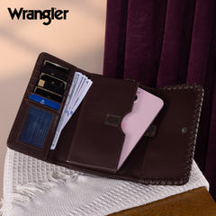 WG183-W048   Wrangler Whipstitch Wristlet Wallet