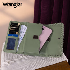 WG183-W048   Wrangler Whipstitch Wristlet Wallet