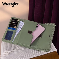 WG183-W048   Wrangler Whipstitch Wristlet Wallet