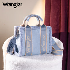 WG181-8120S  Wrangler Sherpa  Small Canvas Tote/Crossbody - Jean