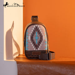 MW1316-2100  Montana West Aztec Collection Sling Bag