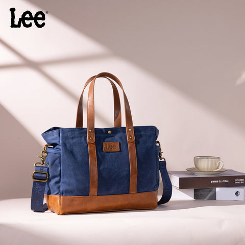 LEE53-004   LEE  Waxed Canvas Tote Bag/Crossbody