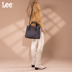 LEE56-007   LEE Striped Canvas Tote Bag/Crossbody