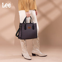 LEE56-007   LEE Striped Canvas Tote Bag/Crossbody