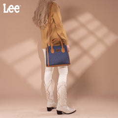 LEE56-007   LEE Striped Canvas Tote Bag/Crossbody