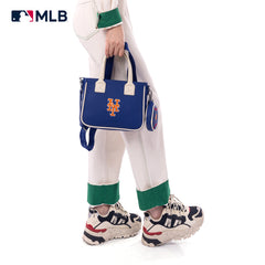 MLB-MT103 MLB New York Mets Team Tote/Crossbody with Baseball Coin Pouch