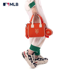 MLB-MT103 MLB New York Mets Team Tote/Crossbody with Baseball Coin Pouch