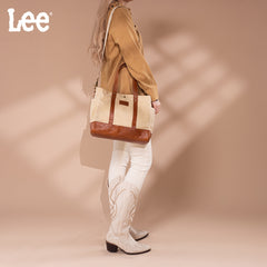 LEE53-004   LEE  Waxed Canvas Tote Bag/Crossbody