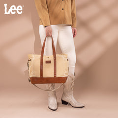 LEE53-004   LEE  Waxed Canvas Tote Bag/Crossbody