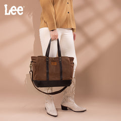 LEE53-004   LEE  Waxed Canvas Tote Bag/Crossbody