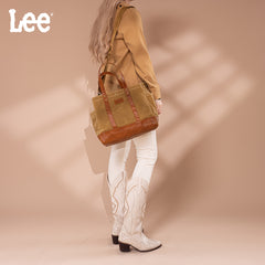 LEE53-004   LEE  Waxed Canvas Tote Bag/Crossbody