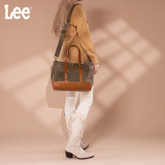 LEE53-004   LEE  Waxed Canvas Tote Bag/Crossbody