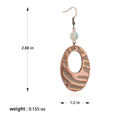 RCE-1129  Rustic Couture's   Western Artificial Stone Hoop Earring