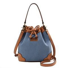 LEE53-003  LEE  Waxed Canvas Drawstring Hobo Bag/Crossbody