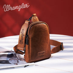 WG87-210 Wrangler Sling Bag/Crossbody/Chest Bag  - Brown