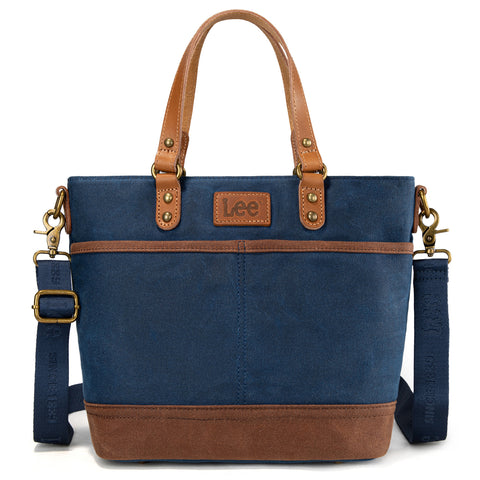 LEE51-003  LEE Denim Waxed Canvas Tote/Shoulder Bag/Crossbody