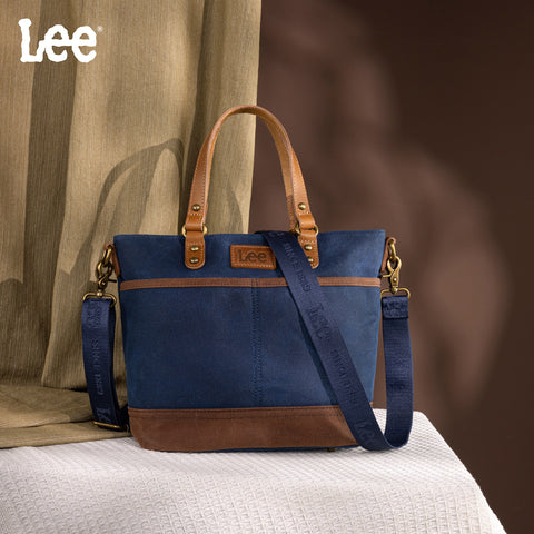 LEE51-003  LEE Denim Waxed Canvas Tote/Shoulder Bag/Crossbody