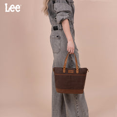 LEE51-003  LEE Denim Waxed Canvas Tote/Shoulder Bag/Crossbody