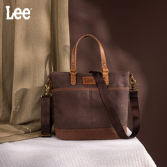 LEE51-003  LEE Denim Waxed Canvas Tote/Shoulder Bag/Crossbody