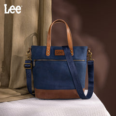 LEE51-004  LEE Denim Waxed Canvas Tote/Shoulder Bag/Crossbody