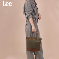 LEE51-004  LEE Denim Waxed Canvas Tote/Shoulder Bag/Crossbody