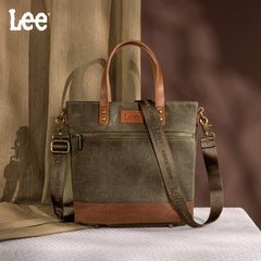 LEE51-004  LEE Denim Waxed Canvas Tote/Shoulder Bag/Crossbody