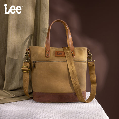 LEE51-004  LEE Denim Waxed Canvas Tote/Shoulder Bag/Crossbody