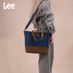 LEE51-007  LEE Denim Waxed Canvas Tote/Shoulder Bag/Crossbody