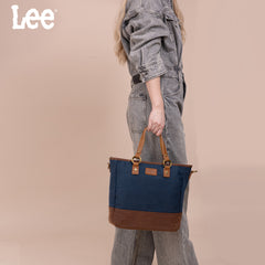 LEE51-007  LEE Denim Waxed Canvas Tote/Shoulder Bag/Crossbody