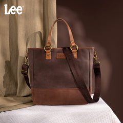 LEE51-007  LEE Denim Waxed Canvas Tote/Shoulder Bag/Crossbody