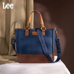 LEE51-007  LEE Denim Waxed Canvas Tote/Shoulder Bag/Crossbody