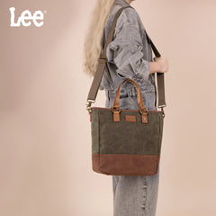 LEE51-007  LEE Denim Waxed Canvas Tote/Shoulder Bag/Crossbody