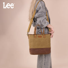 LEE51-007  LEE Denim Waxed Canvas Tote/Shoulder Bag/Crossbody