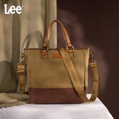 LEE51-007  LEE Denim Waxed Canvas Tote/Shoulder Bag/Crossbody