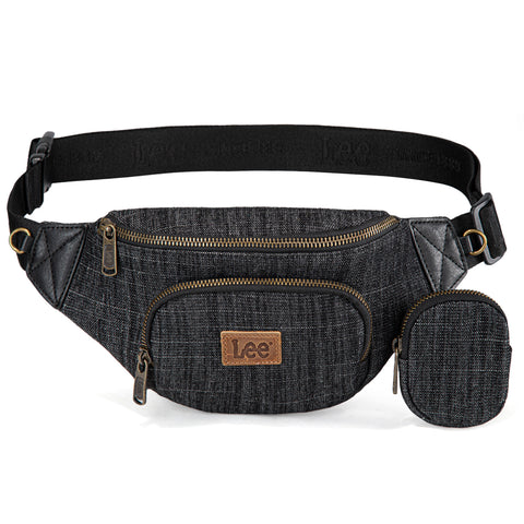 LEE58-004  LEE Denim Canvas Belt Bag With Mini Pouch