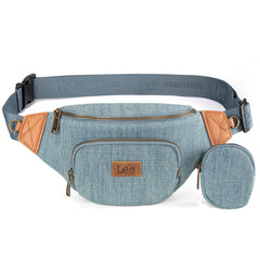 LEE58-004  LEE Denim Canvas Belt Bag With Mini Pouch