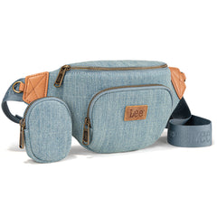 LEE58-004  LEE Denim Canvas Belt Bag With Mini Pouch